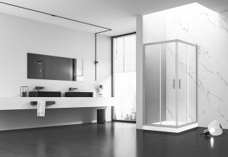 Душевой уголок Veconi Rovigo RV-83, 1200х900х1950, никель брашинг, прозрачное стекло